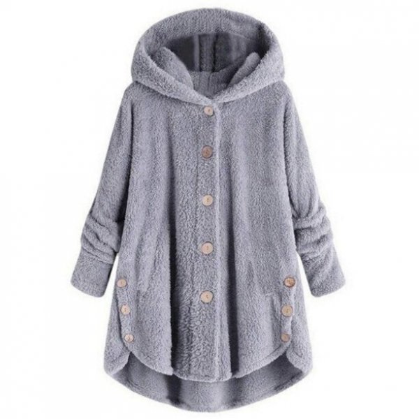 Women's Loose Faux Fur Hooded Cardigan